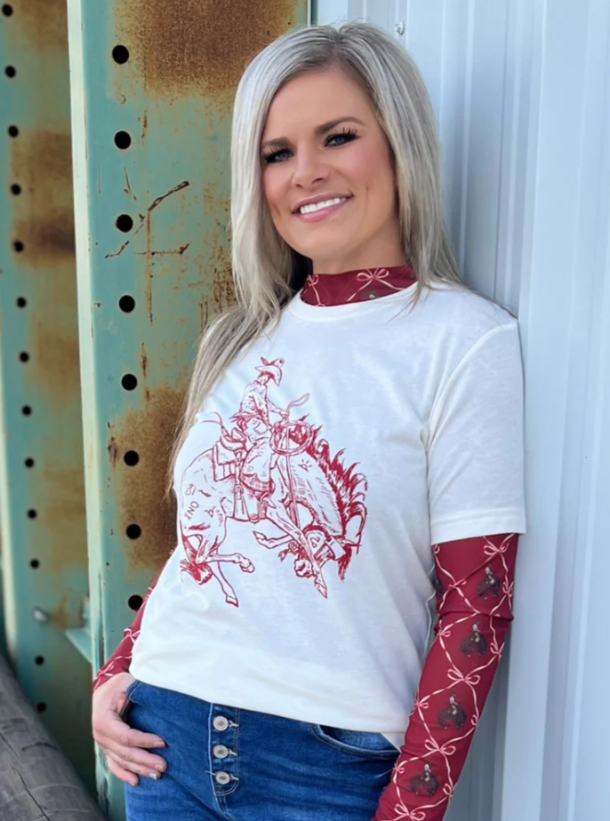 Sterling kreek Bronc & Bows Mesh Top