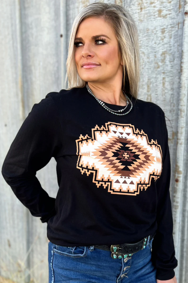 Sterling Kreek Navajo Rug Long Sleeve Tee