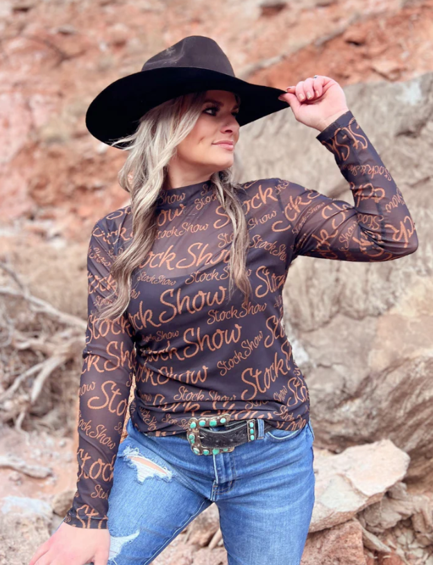 Stock Show Queen Mesh Top