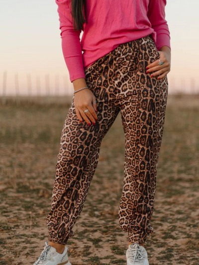 Hear Me Roar Leopard Print Joggers