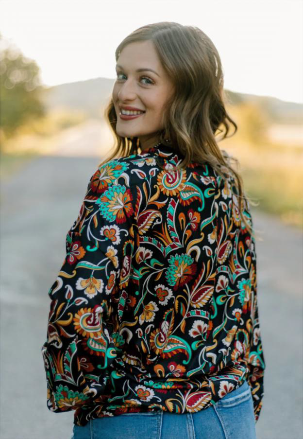 Sterling Kreek Painted Paisley Dolman Top