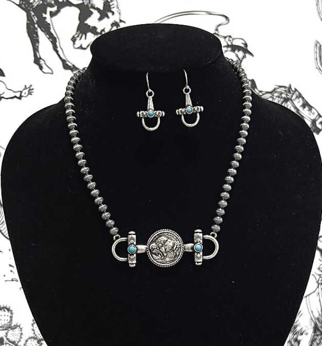 Buffalo Coin necklace Set