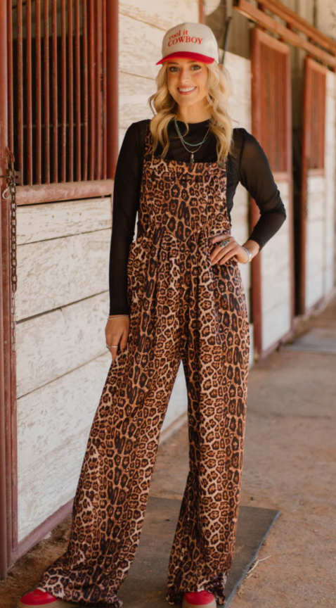 Sterling Kreek Range & Roar Leopard Print Jumpsuit