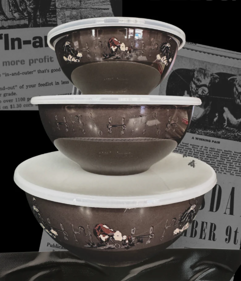 2Fly Bowl Set- Hereford With Lids