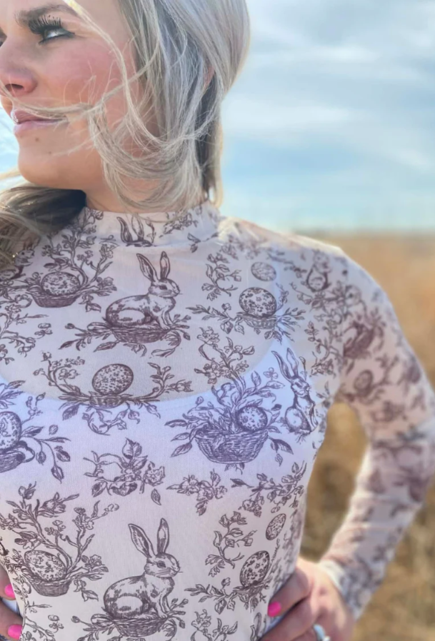 Sterling kreek Cottontail Garden Mesh Top