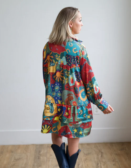 Hey Cowboy Satin Dress