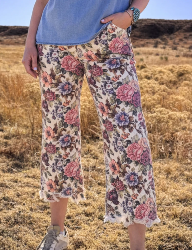 Vintage Floral Jeans