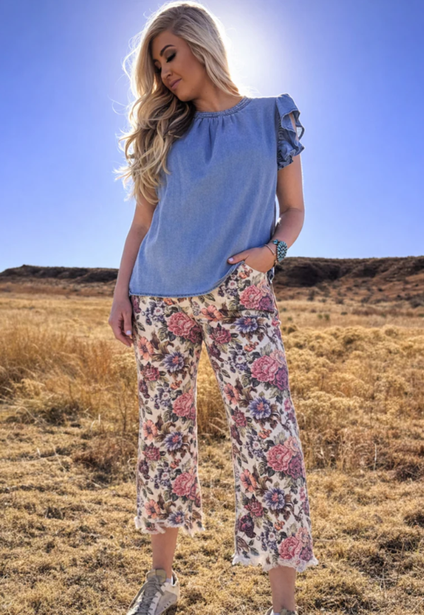 Vintage Floral Jeans