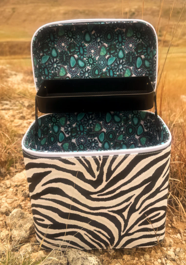 Sterling Kreek Keepsake Makeup Box- Zebra