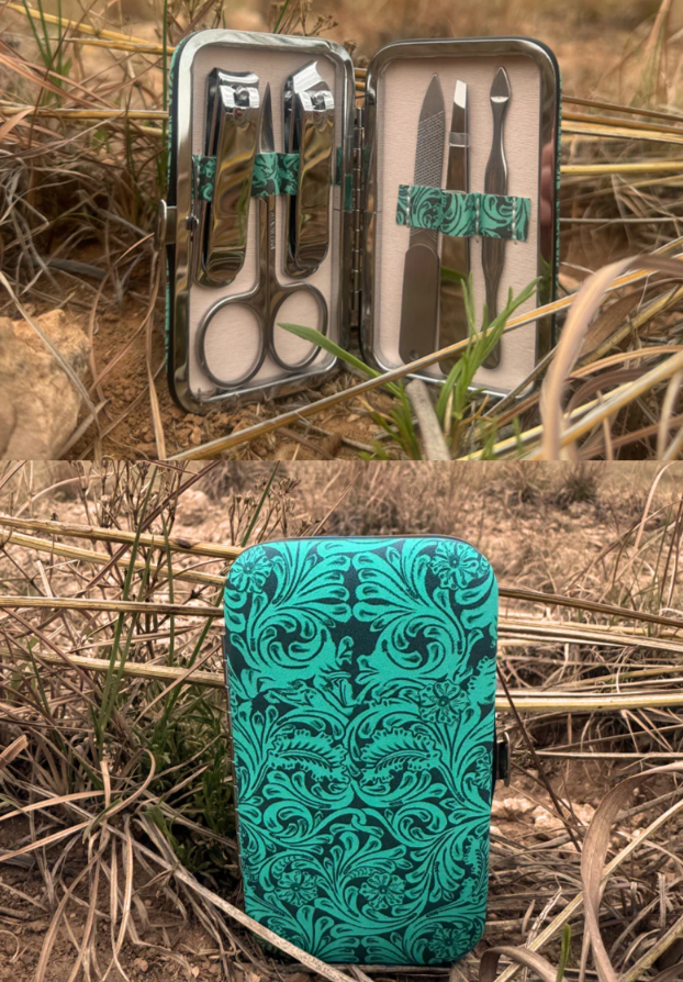 Tooled in Turquoise Manicure Set