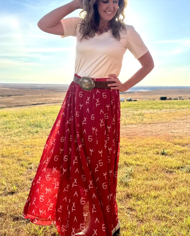 Sterling Kreek Red Dirt Branded Maxi Skirt