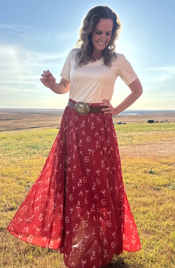 Sterling Kreek Red Dirt Branded Maxi Skirt