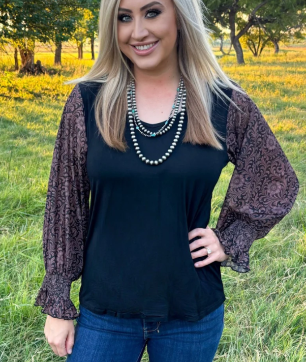 Sterling Kreek Dark Bloom Darling Top