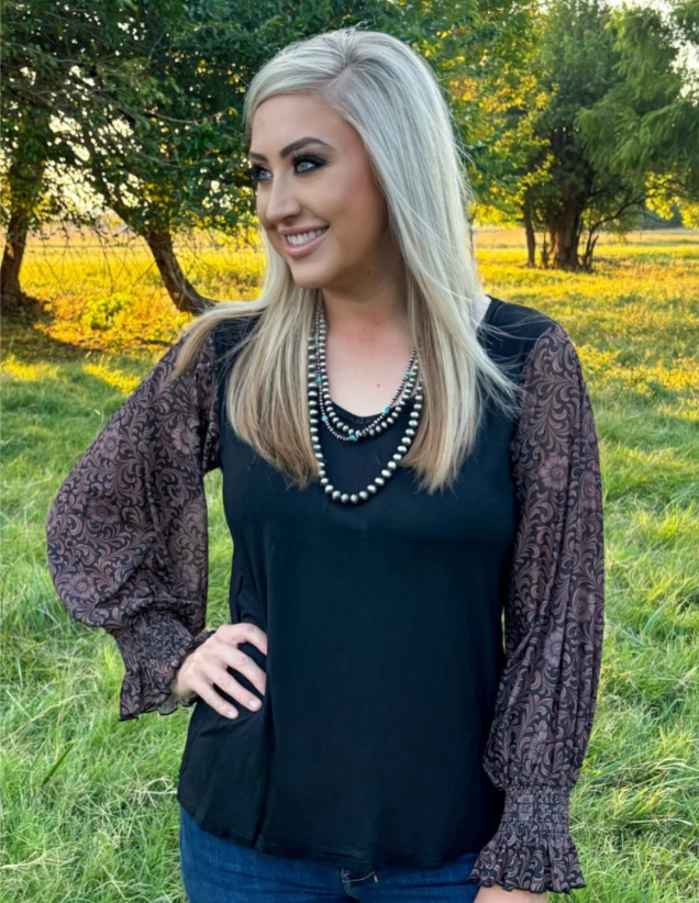 Sterling Kreek Dark Bloom Darling Top