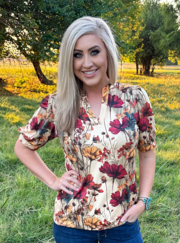 Sterling Kreek Vintage Wildflower Top