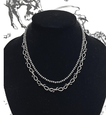 Faux Barbed Wire Necklace