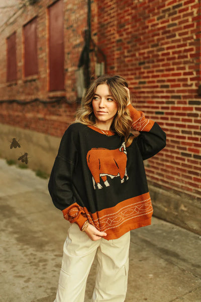 Rowdy Rojo Hereford Sweater