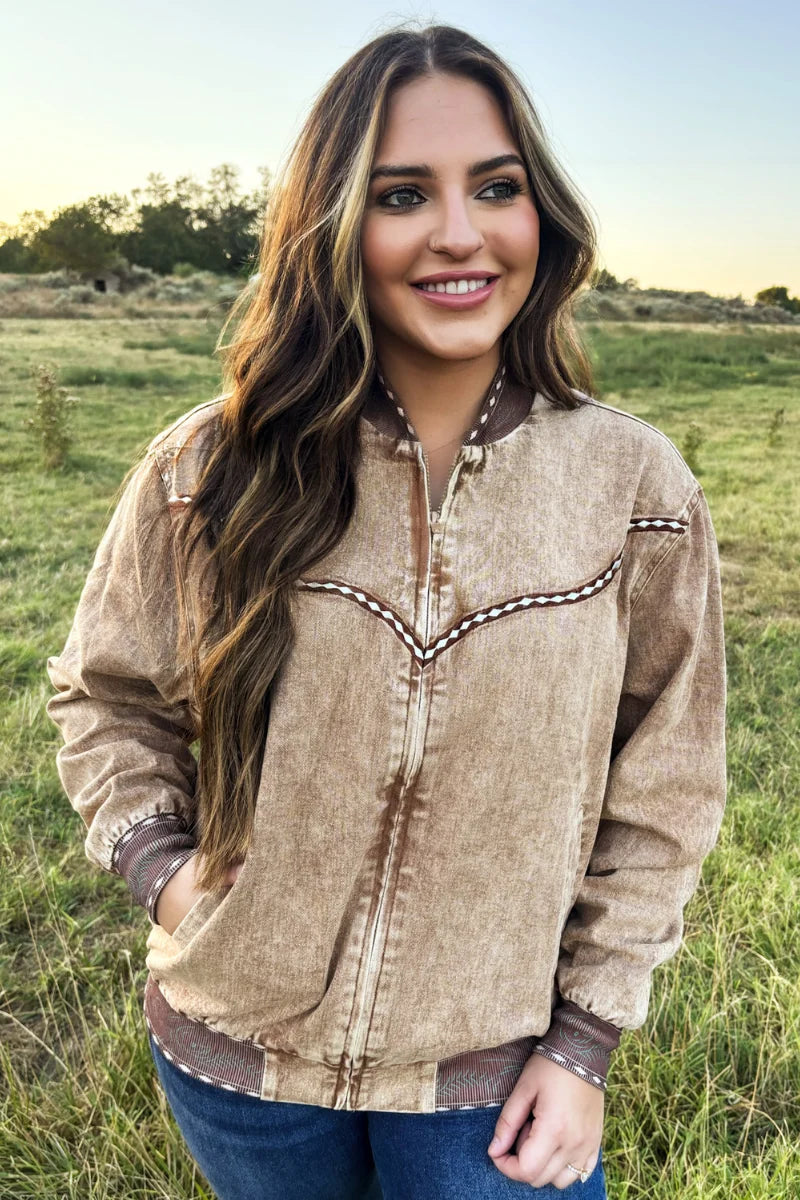 Sterling Kreek Buckstitch Bomber Jacket