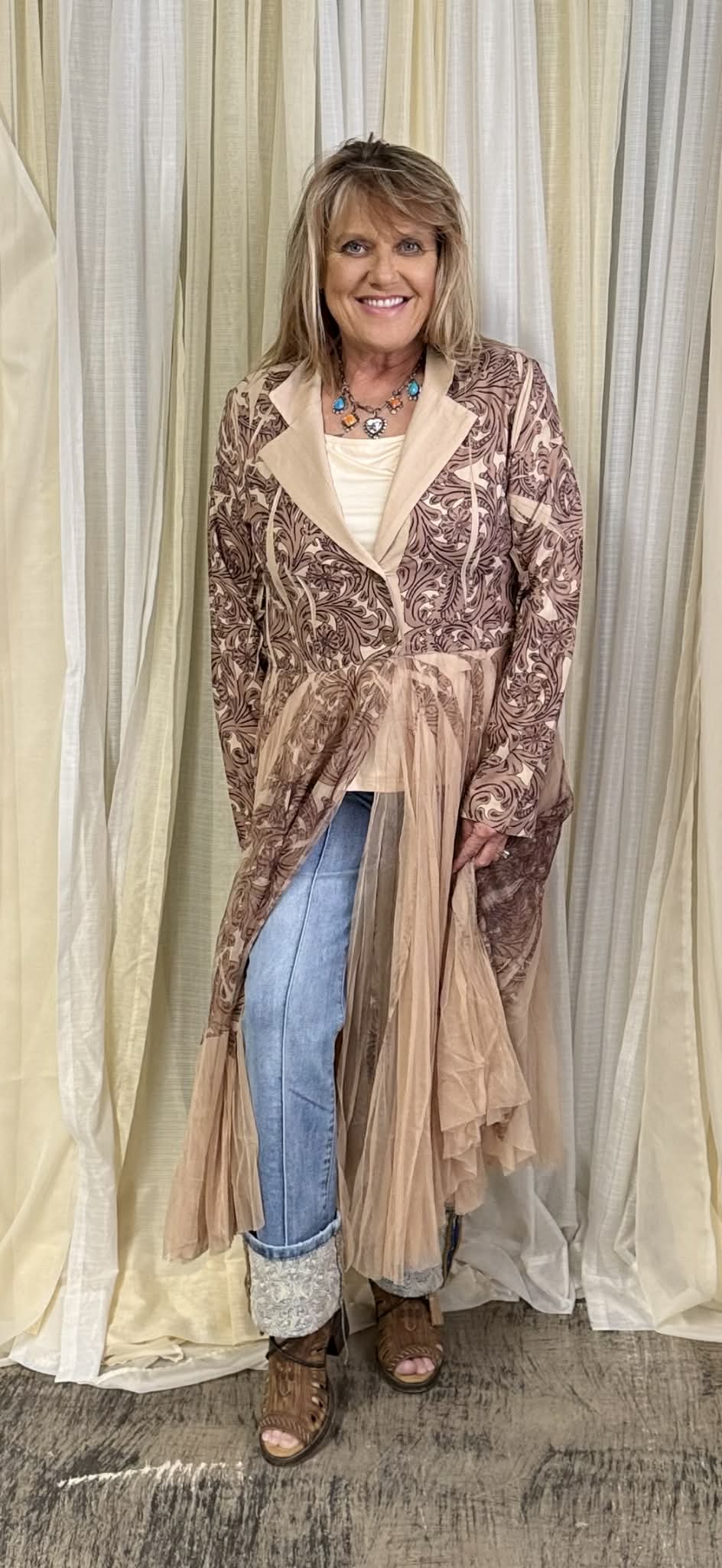 Sterling Kreek Tooled Loretta Duster