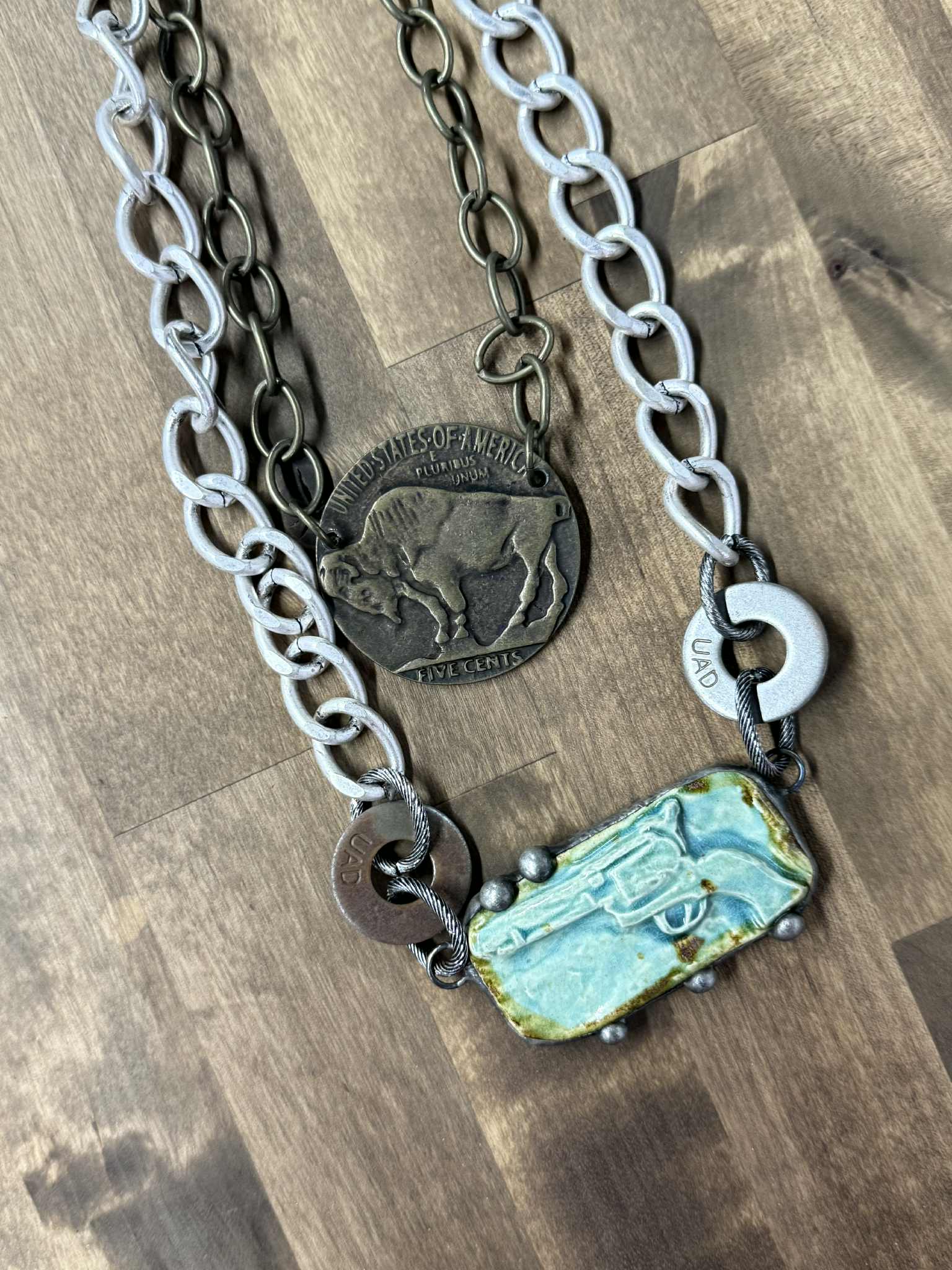 Art by Amy Pistol Brooklyn necklace