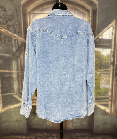 L&B Acid Wash Denim Pearl Snap