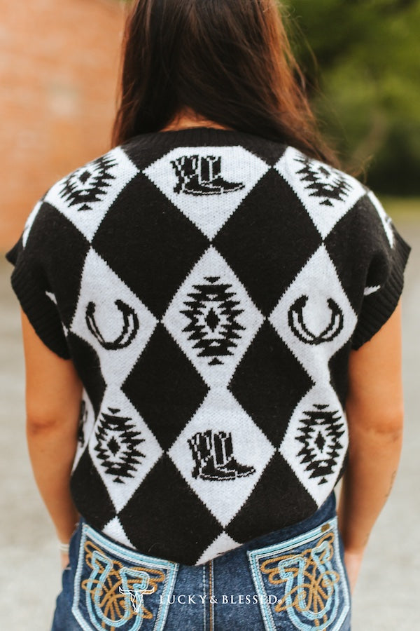 L&B Checker Knit Sweater