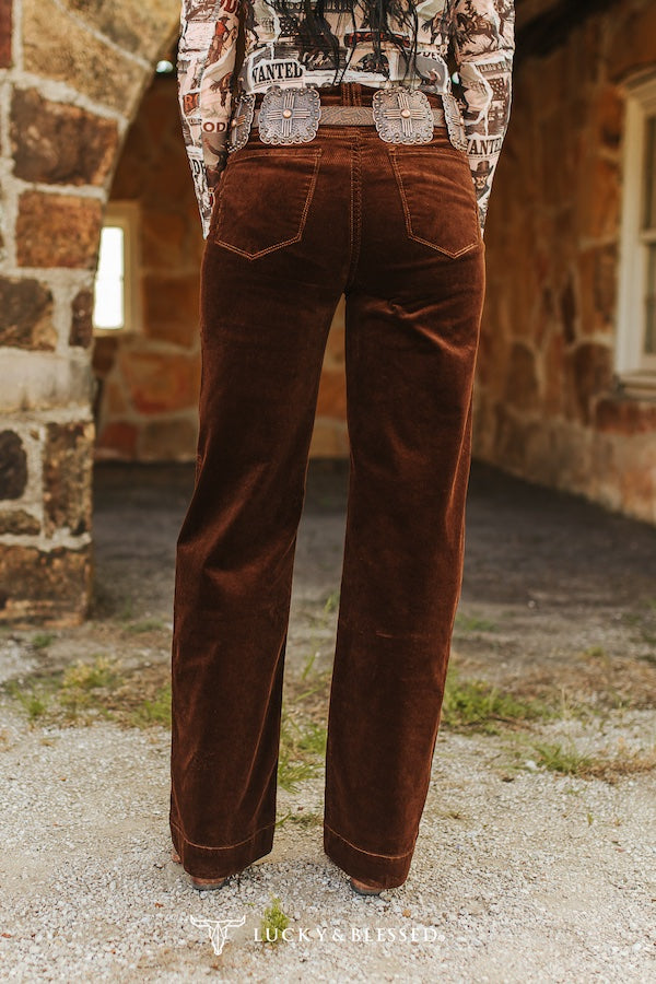 L&B Chocolate Brown Corduroy Trouser jeans