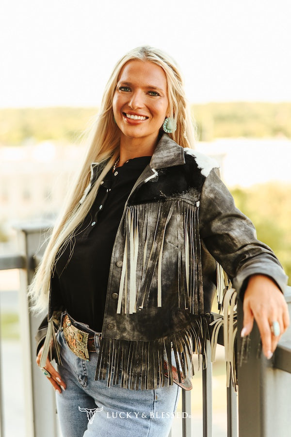 L&B Cowhide Fringe Jacket