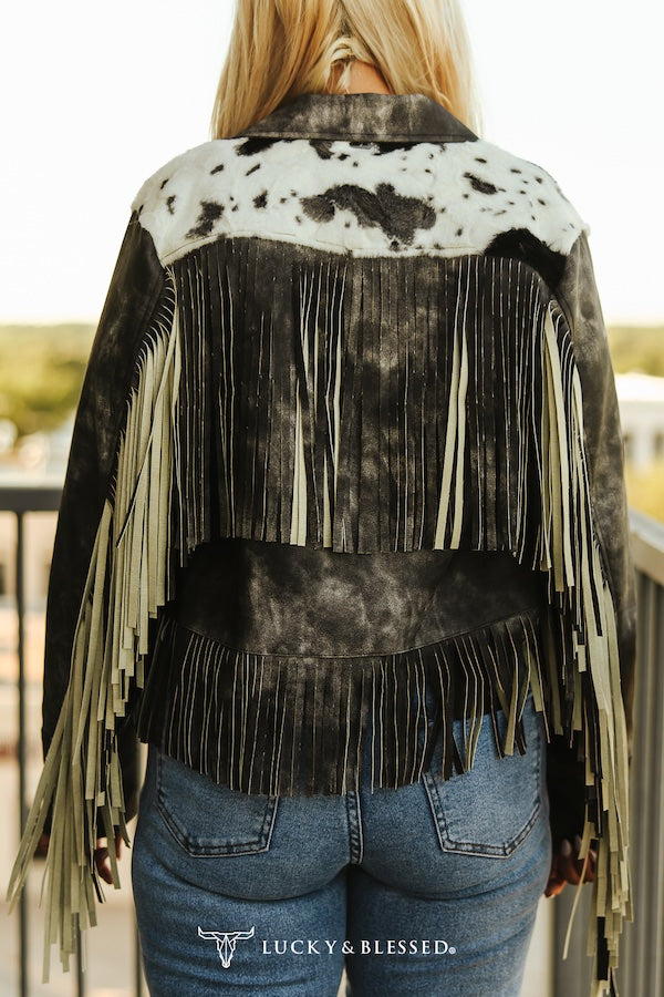 L&B Cowhide Fringe Jacket