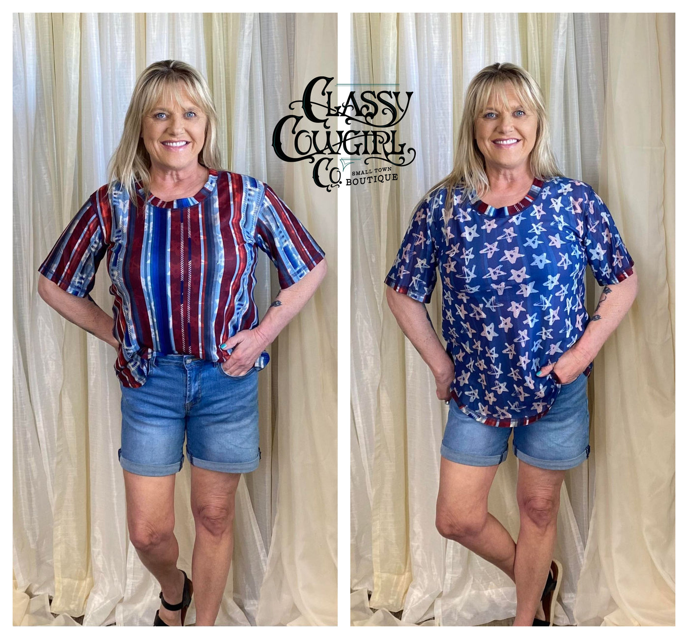 SALE- Stars & Stripes Reversible Top