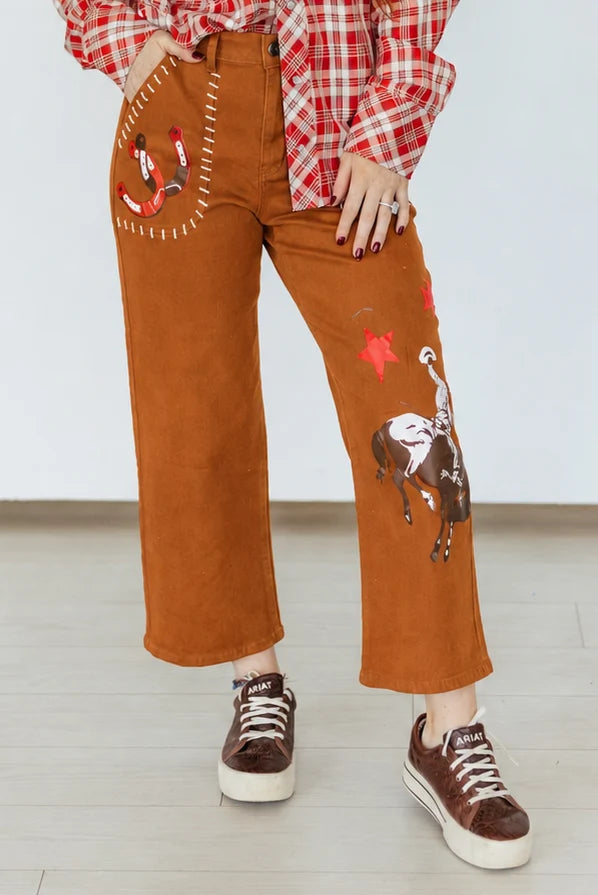 Cowboy Brown Cropped Jeans
