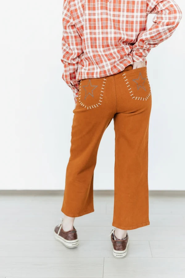 Cowboy Brown Cropped Jeans