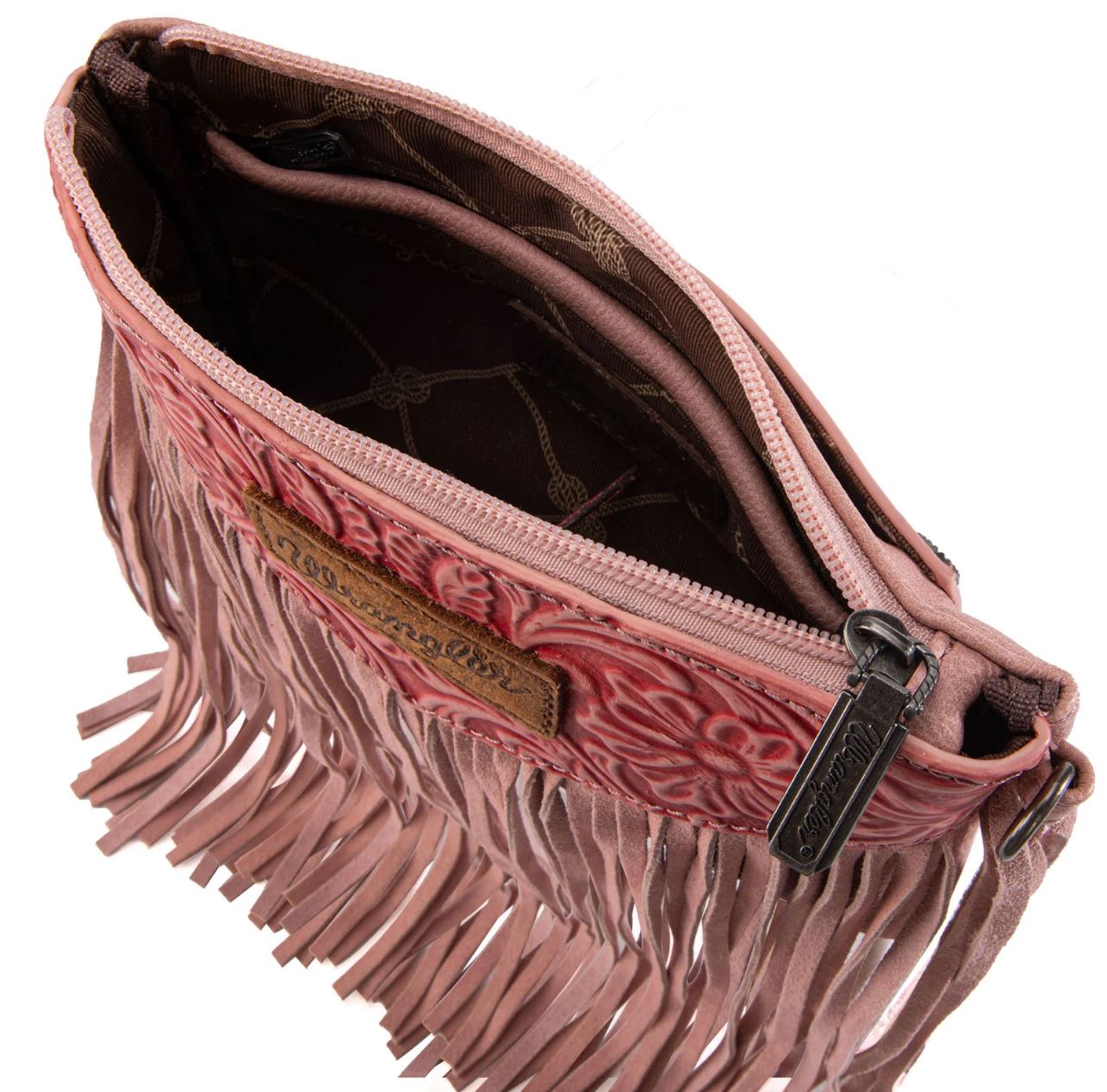 Wrangler Pink Fringe Cross Body Bag WG63-181PINK