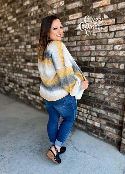 SALE-Cozy Multi Colored Sweater Cardigan