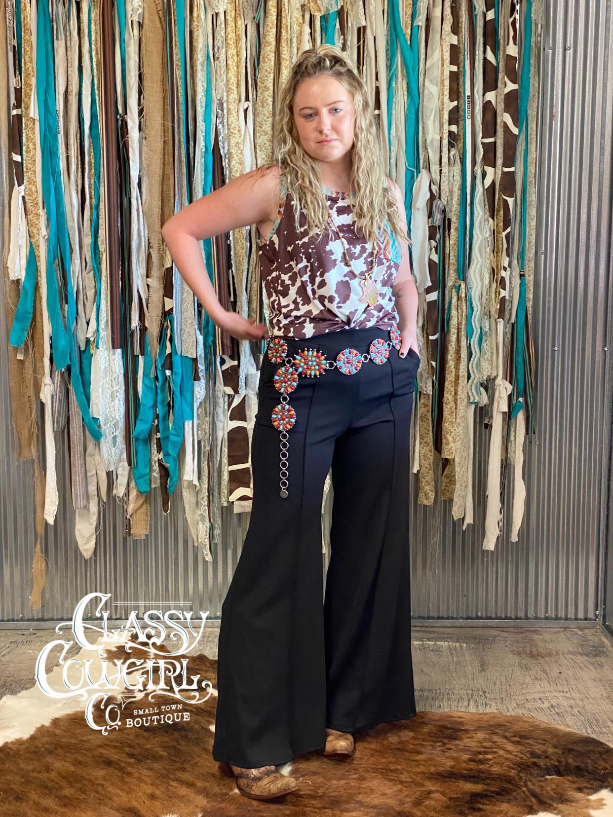 Black Wide Leg Dress Pants with Pockets – Classy Cowgirl Co.