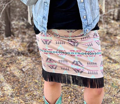 SALE- Sterling Kreek Cheyenne Skirt with fringe